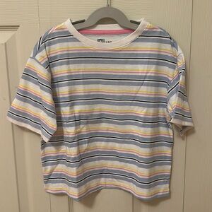 NWT Epic threads girls striped crop oversized tshirt size medium